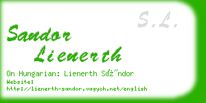 sandor lienerth business card